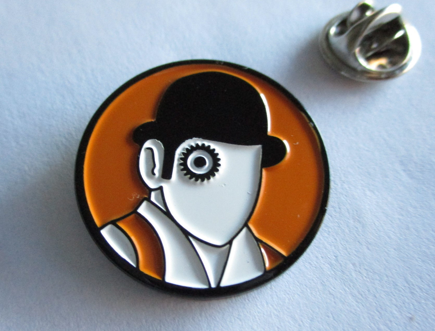 CLOCKWORK ORANGE ALEX (round) OI! PUNK SKA METAL BADGE !