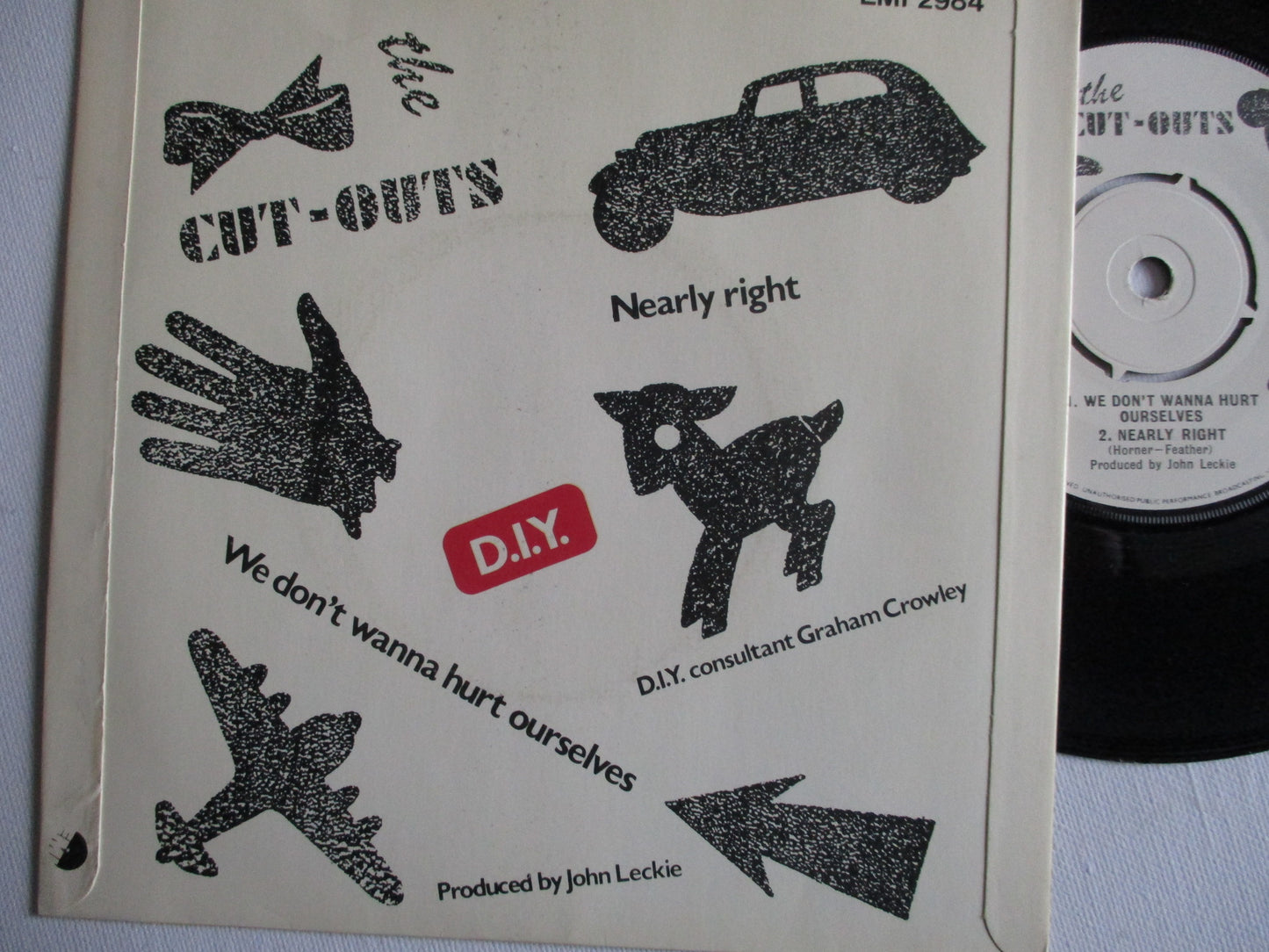 CUT OUTS diy 7" EX EX rare post punk