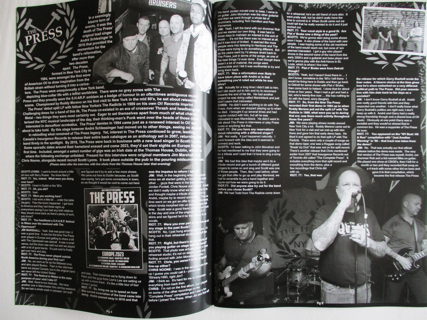 RIOT 77 fanzine Roddy Radiation , Beltones , The Press & more