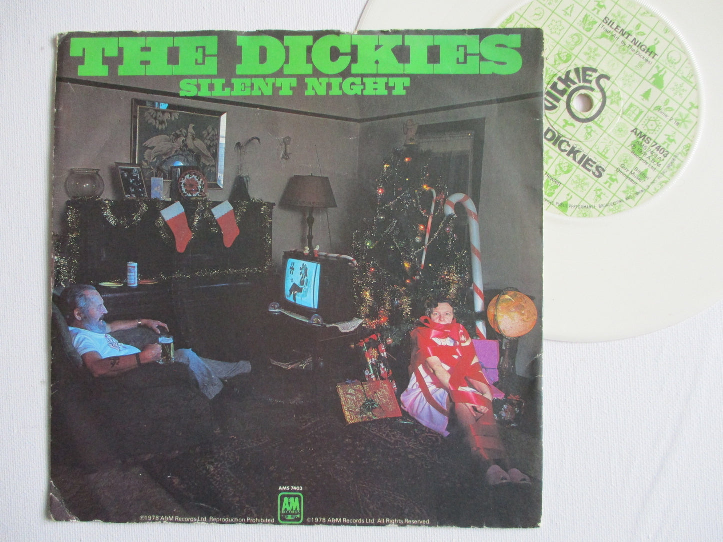 THE DICKIES silent night 7"  G+ VG+