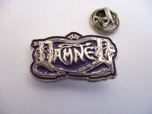 THE DAMNED black album PUNK METAL BADGE very few (dk purple)