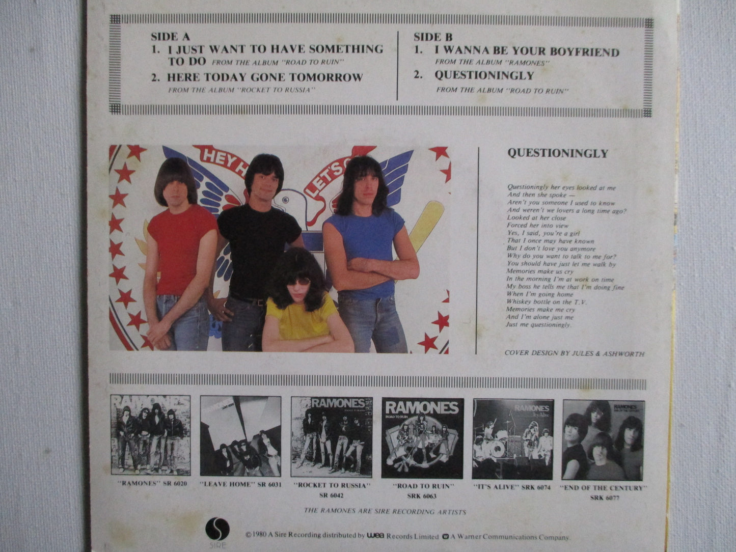 RAMONES meltdown EP 7" VG EX