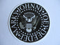 RAMONES PUNK VINYL STICKER (b&w ,medium)