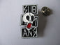 THE SUBHUMANS anarcho punk METAL BADGE (white logo)