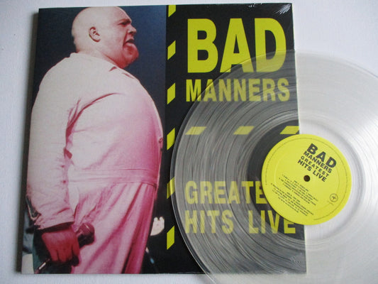 BAD MANNERS greatest hits live LP Clear V G/fold