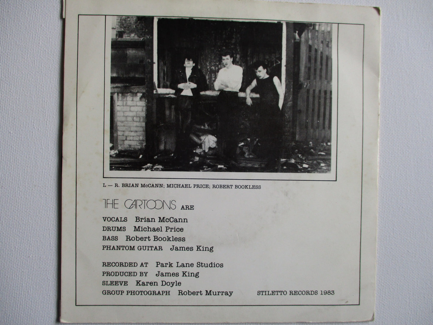 THE CARTOONS gee george 7" (rare post punk) G EX