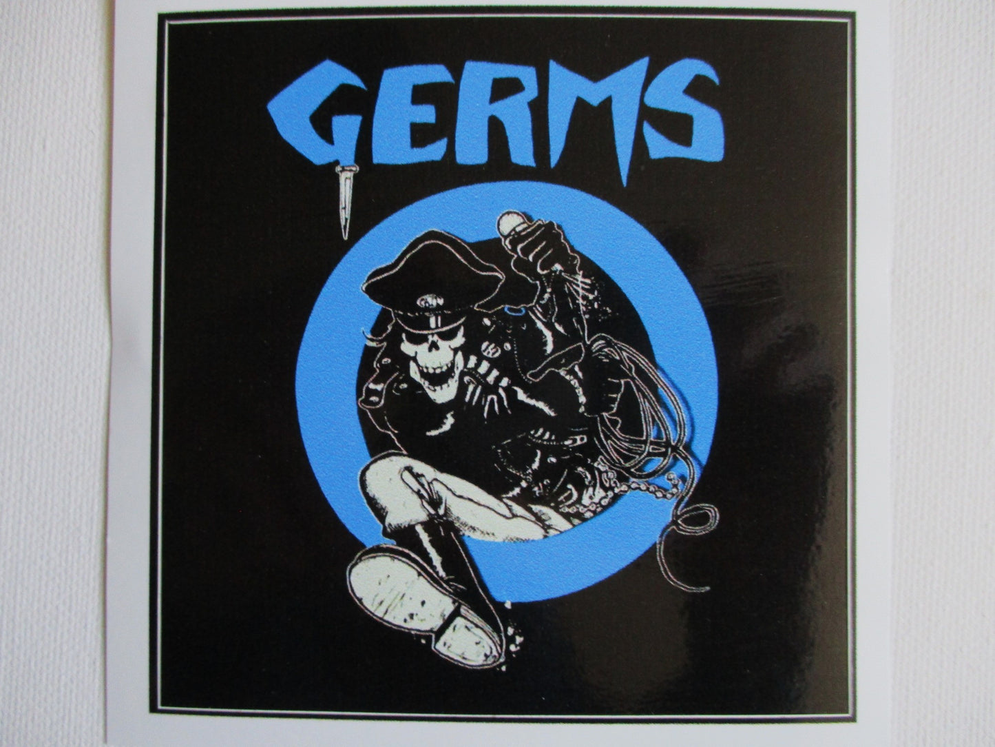 THE GERMS large PUNK VINYL STICKER