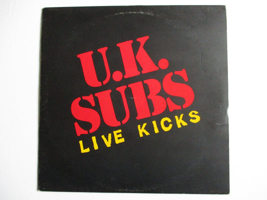 UK SUBS live kicks LP G+ EX