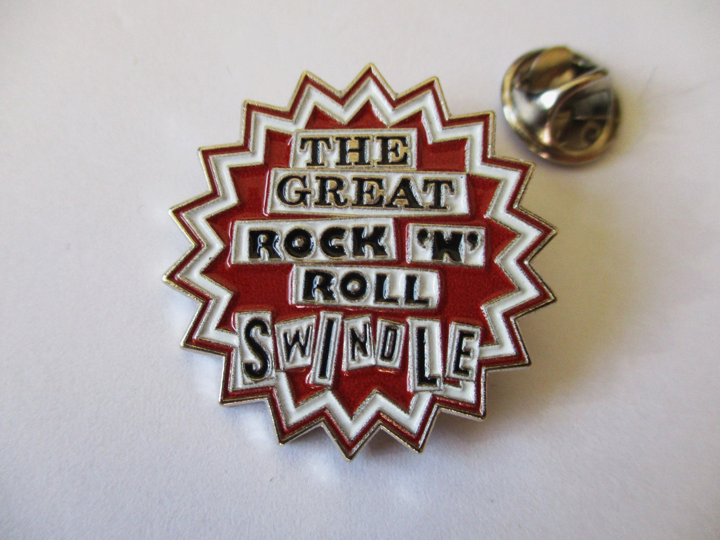 SEX PISTOLS swindle PUNK METAL BADGE (red) enamel pin