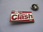 THE CLASH 16 tons red/silver PUNK METAL BADGE