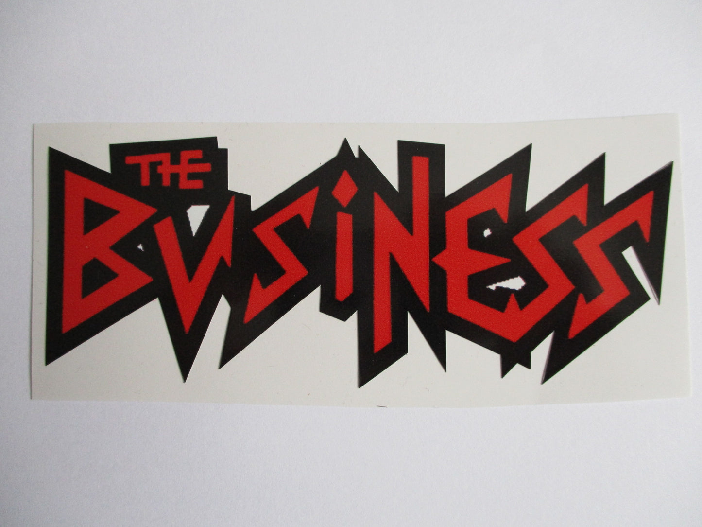 THE BUSINESS large shaped PUNK VINYL STICKER