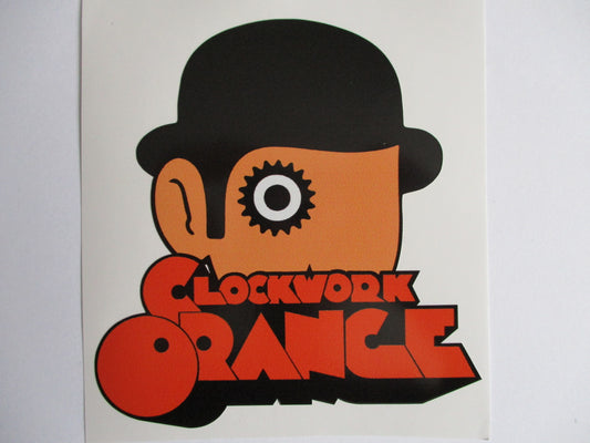 CLOCKWORK ORANGE large shaped OI! SKA PUNK VINYL STICKER