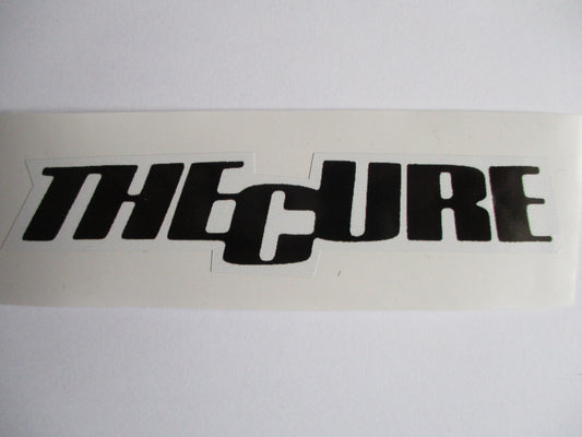 THE CURE large shaped PUNK VINYL STICKER