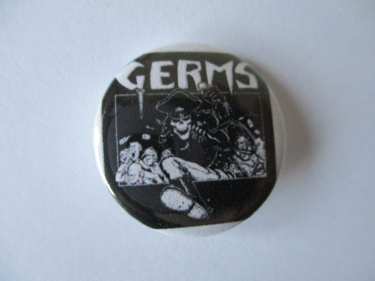 THE GERMS b&w punk badge