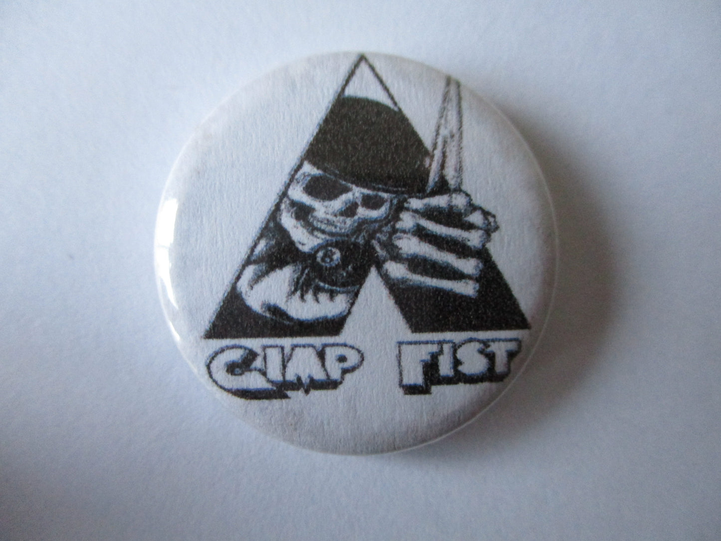 GIMP FIST punk badge (VARIOUS DESIGNS)