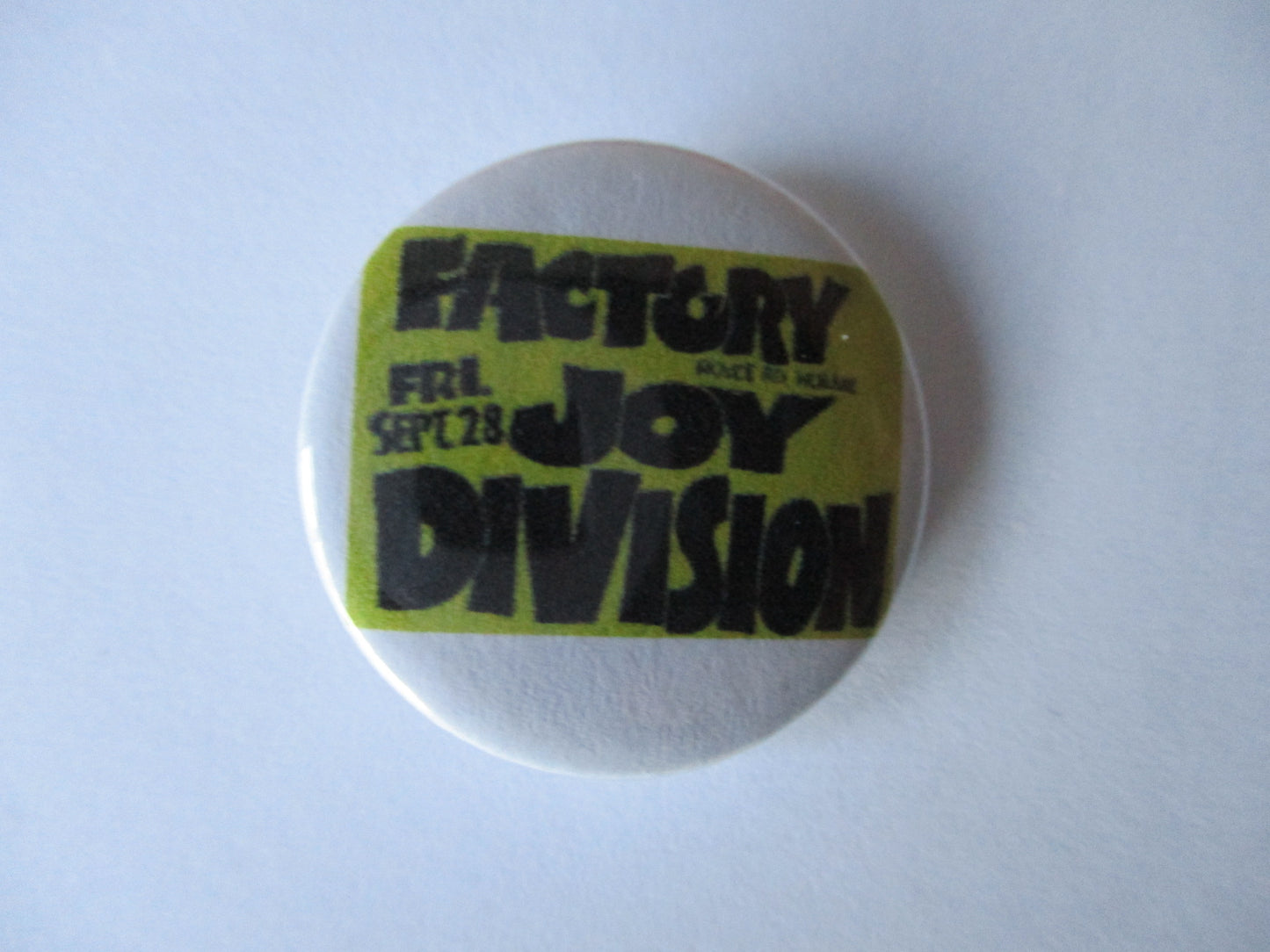 JOY DIVISION gig poster punk badge