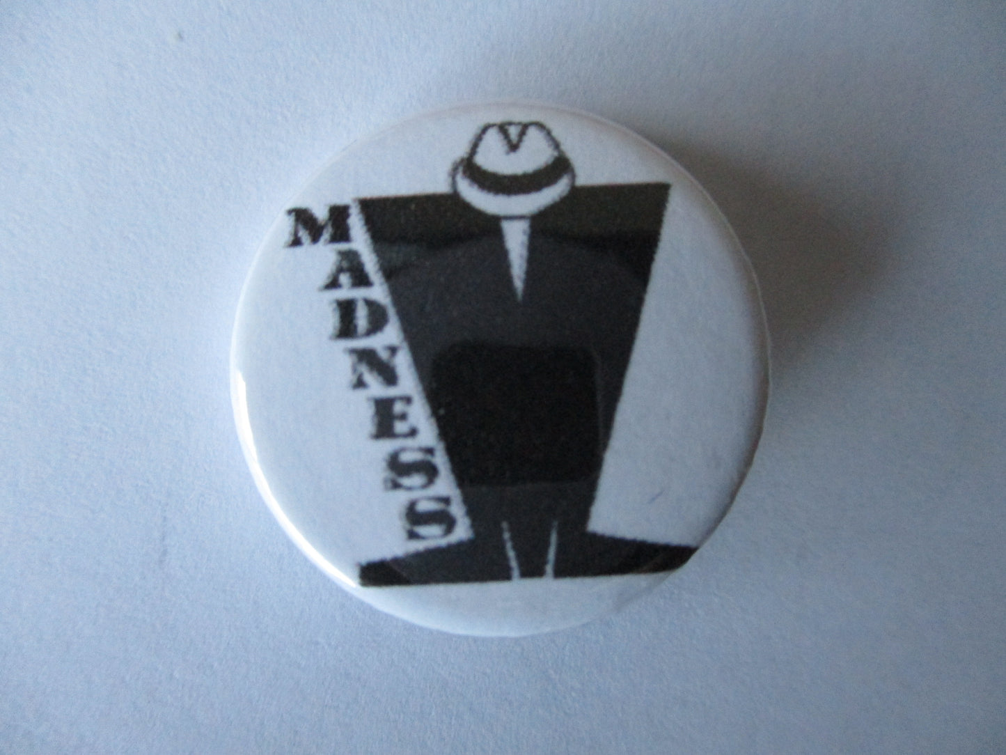 MADNESS ska badge (B&W)