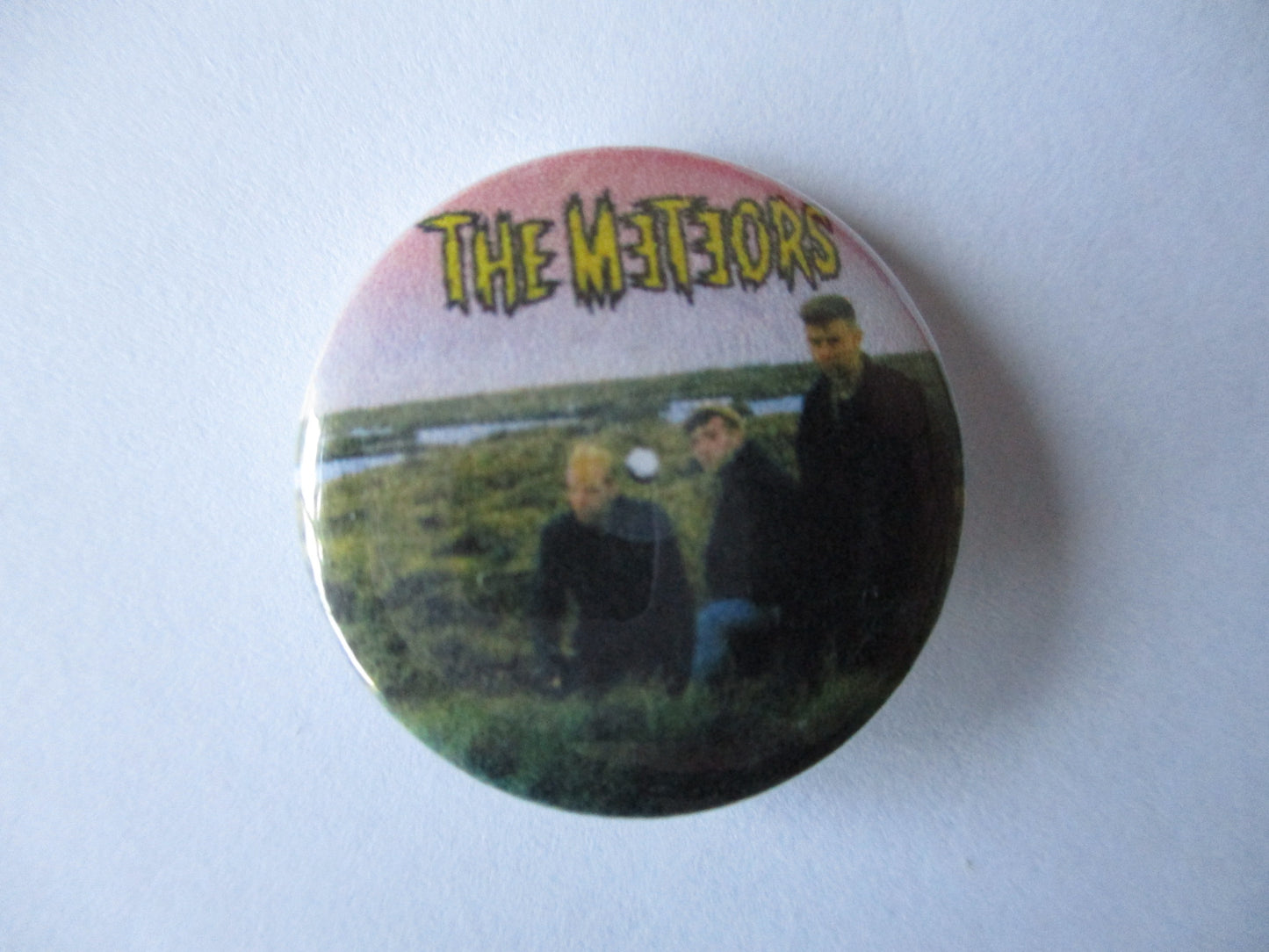 THE METEORS psychobilly punk badge (VARIOUS DESIGNS)