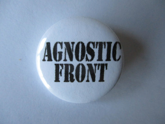 AGNOSTIC FRONT logo punk badge