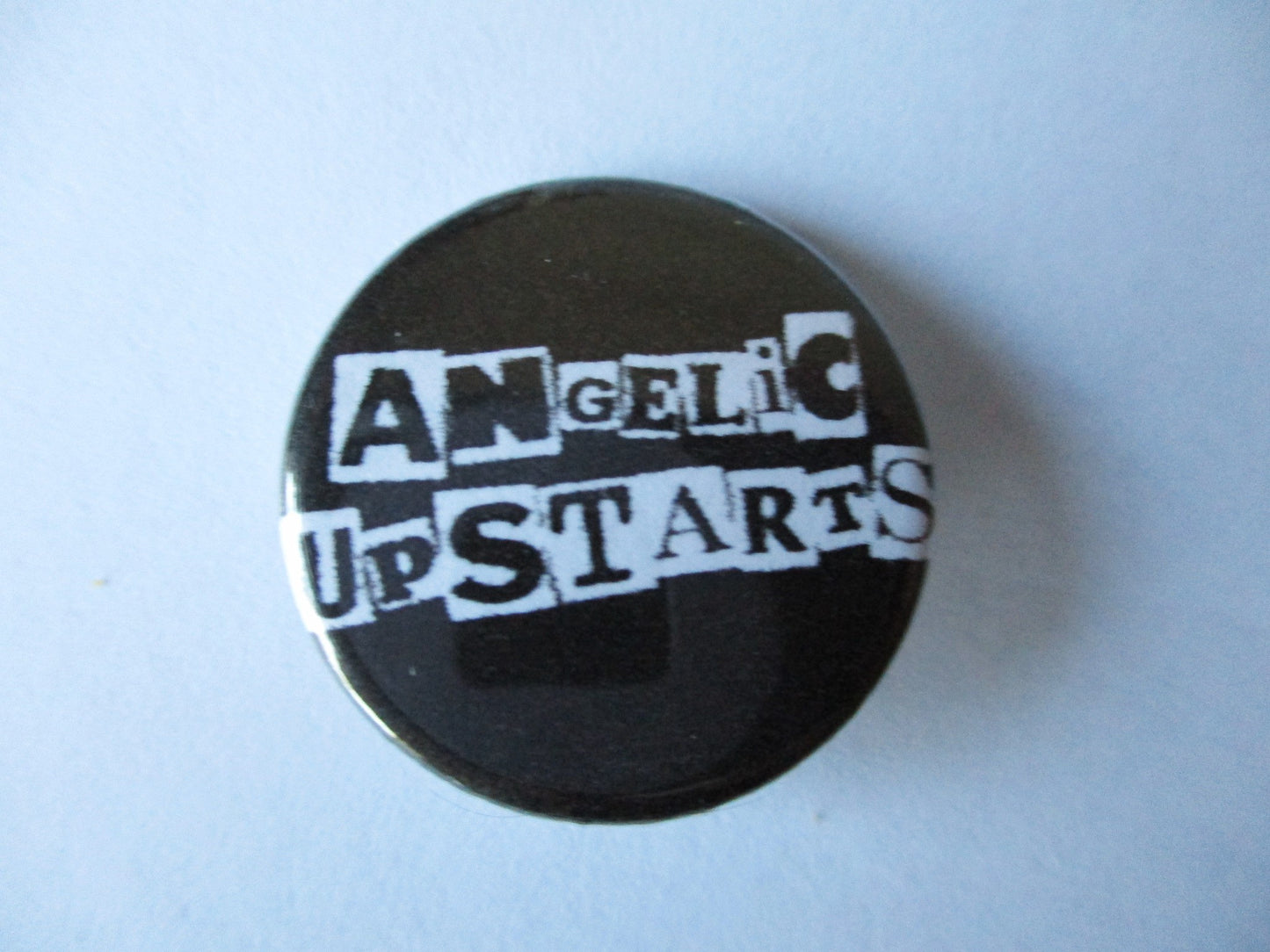 ANGELIC UPSTARTS punk badge (VARIOUS DESIGNS)