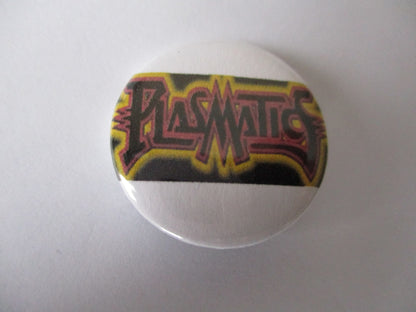 THE PLASMATICS metal years logo punk badge