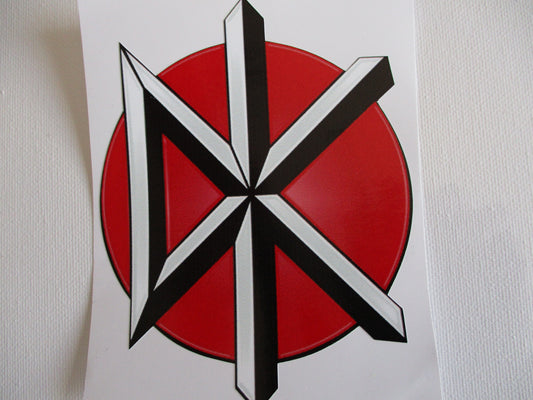 DEAD KENNEDYS  DK shaped large  PUNK VINYL STICKER