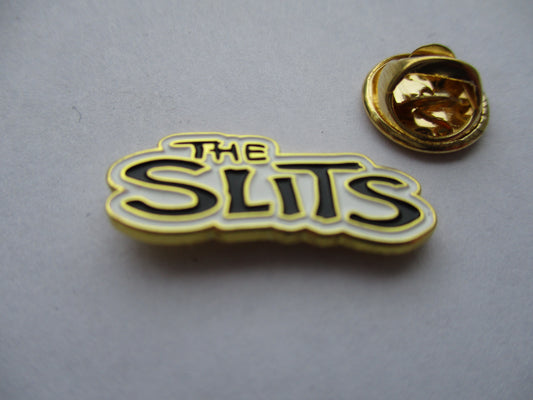 THE SLITS punk METAL BADGE gold