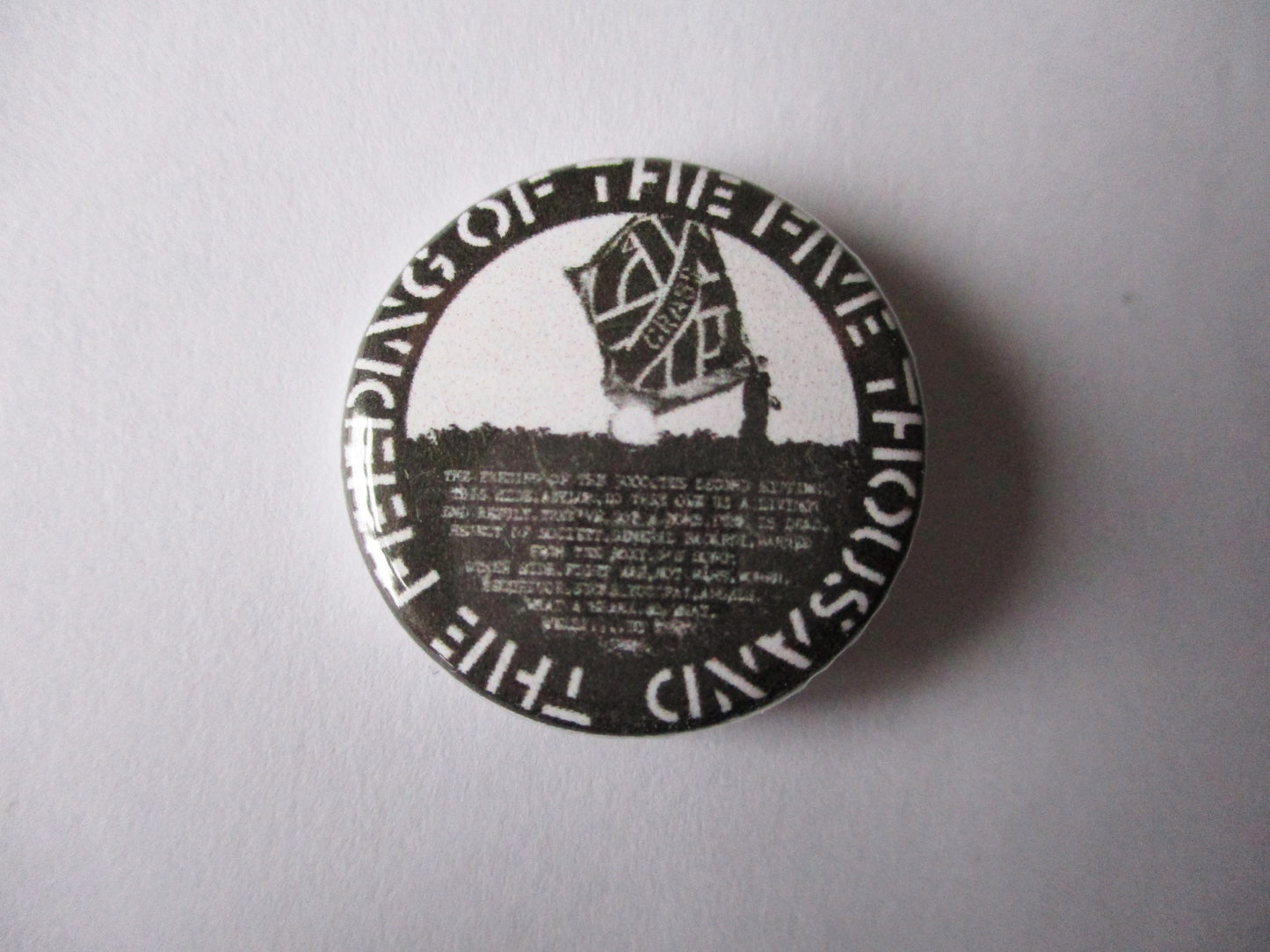 CRASS feeding of the 5000 punk badge