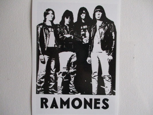 RAMONES band shot large PUNK VINYL STICKER