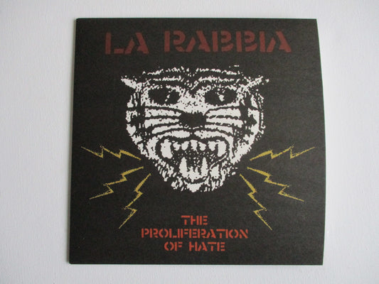 LA RABBIA the proliferation of hate 7" (NFT) SALE!