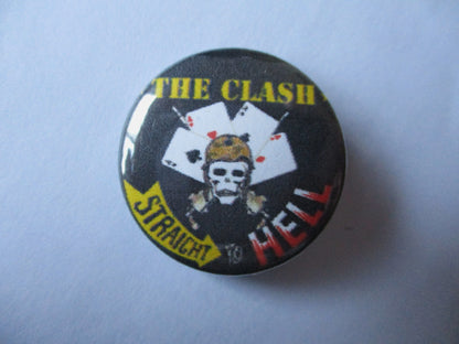 THE CLASH punk badge ( Various designs )