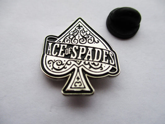 MOTORHEAD ace of spades PUNK METAL BADGE (silver)