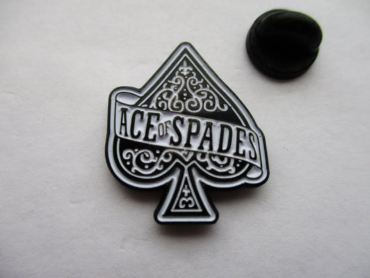 MOTORHEAD ace of spades PUNK METAL BADGE (b&w)