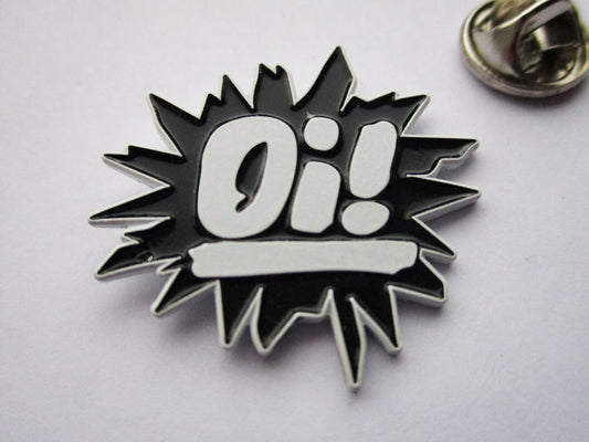 Oi! Skinhead metal badge enamel pin badge oi oi! Garry Bushell Cock Sparrer The Business Last Resort 4Skins