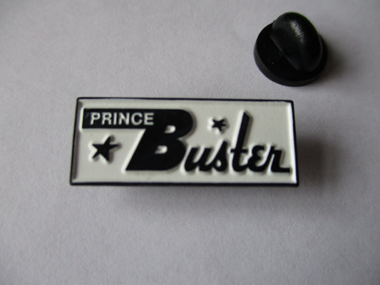 PRINCE BUSTER b&w SKA METAL BADGE