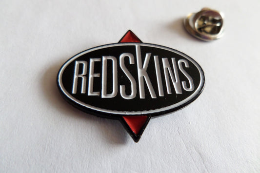 THE REDSKINS (black) skinhead PUNK METAL BADGE