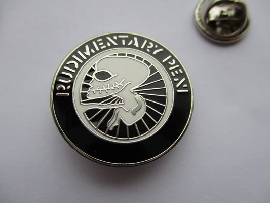 RUDIMENTARY PENI anarcho PUNK METAL BADGE