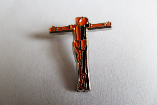 CRUCIFIED SKIN clockwork orange version! OI! SKINHEAD SKA METAL BADGE - Savage Amusement