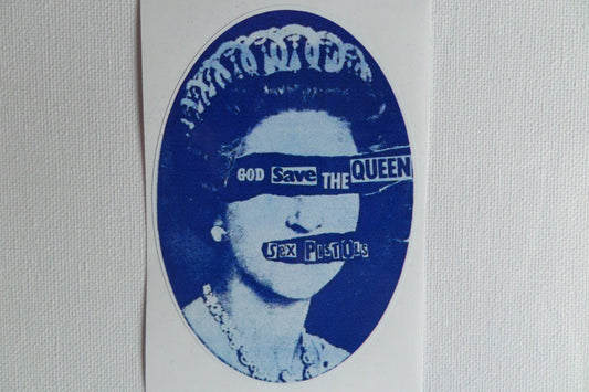 SEX PISTOLS gstq oval shape PUNK VINYL STICKER - Savage Amusement