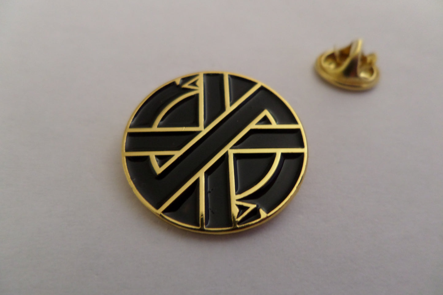 CRASS serpent embossed GOLD anarcho PUNK METAL BADGE very few!! - Savage Amusement