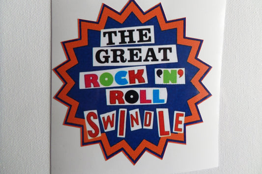 SEX PISTOLS great rock n roll swindle LARGE SHAPED VINYL STICKER