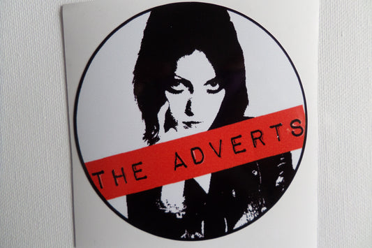 THE ADVERTS large PUNK VINYL STICKER