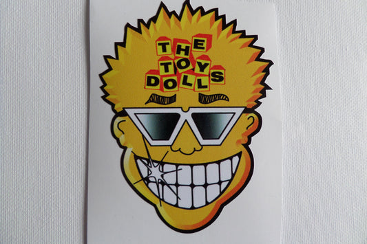 THE TOY DOLLS large SHAPED PUNK VINYL STICKER