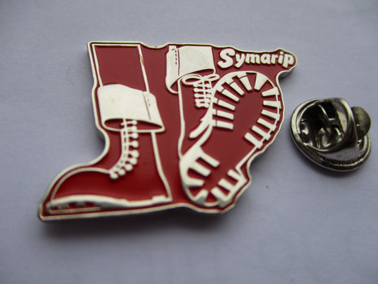 SYMARIP blood red/silver skinhead moonstomp SKA METAL BADGE