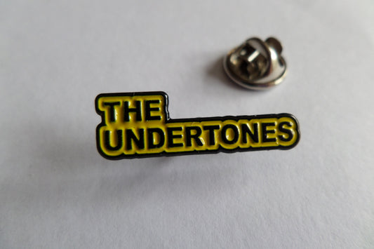 THE UNDERTONES black/yellow PUNK METAL BADGE